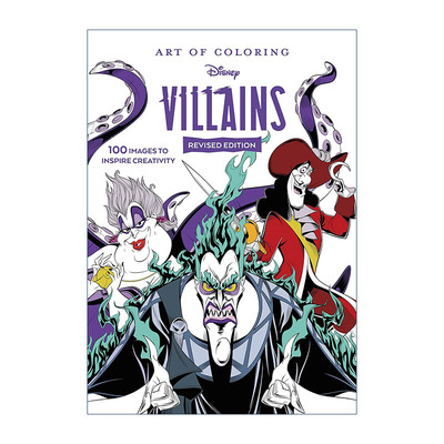 Art of Coloring: Disney Villains 着色的艺术 迪士尼恶棍 成人着色书休闲减压绘画