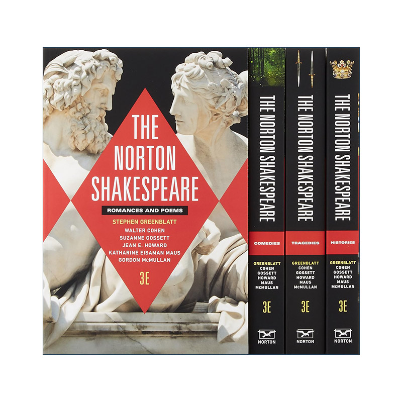 英文原版 The Norton Shakespeare 诺顿莎士比亚戏剧集 第三版 4卷装 英文版 进口英语原版书籍