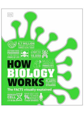 英文原版 How Biology Works 生物学如何运作 DK生命自然科学图解科普百科精装 英文版 进口英语原版书籍