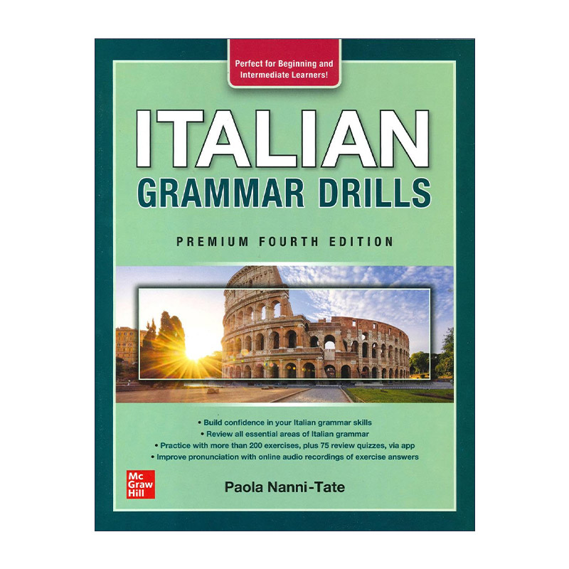 原版 Italian Grammar Drills 意大利语语法训练 第4版 进口原版书籍