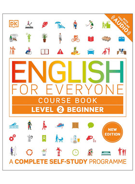 英文原版 English for Everyone Course Book Level 2 Beginner DK人人学英语2新版 初级自学教材 附线上音频 进口英语原版书籍