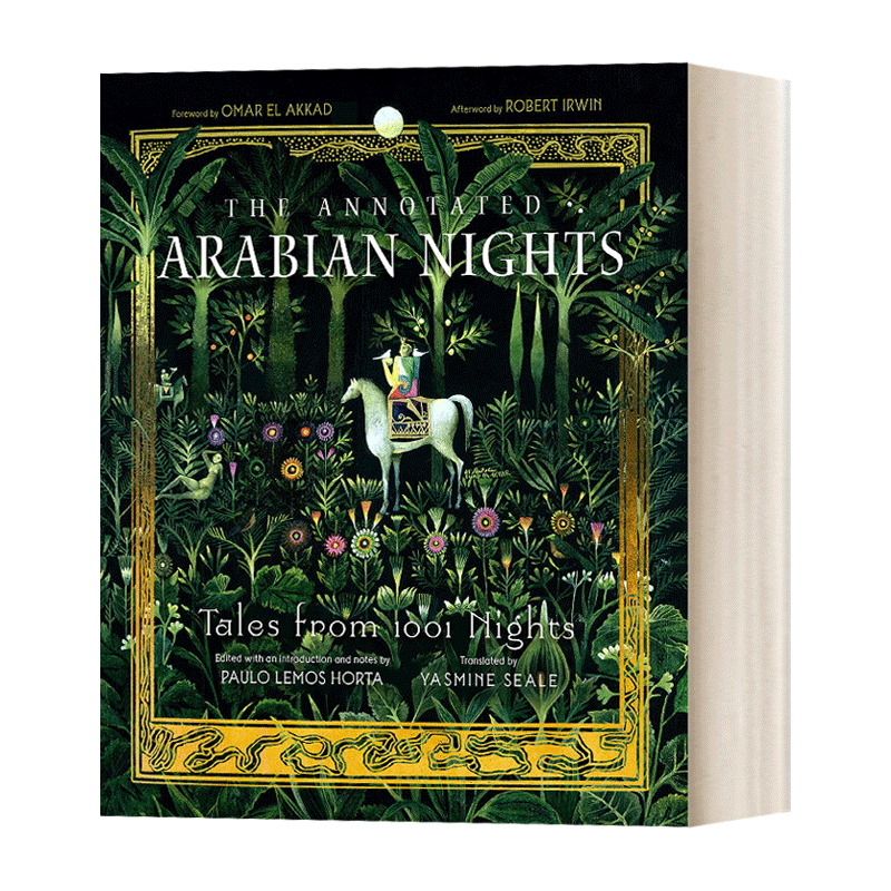 英文原版 The Annotated Arabian Nights Tales from 1001 Nights 天方夜谭 一千零一夜的故事 注释和插图版 精装版 进口英语书籍