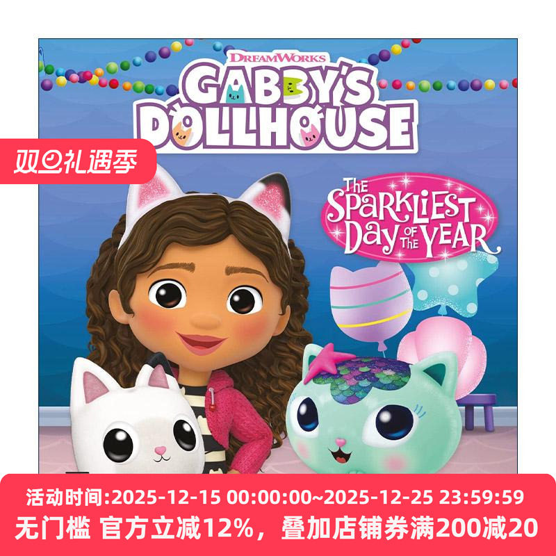 英文原版 Official Gabby's Dollhouse The Sparkliest Day of the Year 梦工厂盖比的娃娃屋 一年中至有火花的一天 儿童动画故事