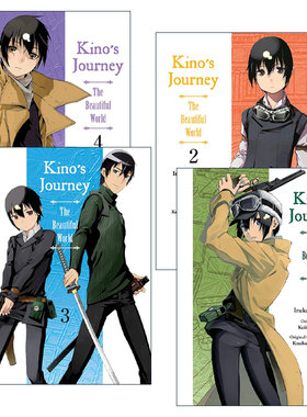 英文原版 Kino's Journey- the Beautiful World 奇诺之旅系列1-4册 同名动漫漫画 时雨泽惠一 英文版 进口英语原版书籍