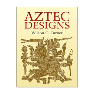 阿兹特克设计 墨西哥印第安文明 进口英语原版 Aztec 书籍 英文版 Designs 饰插画集 英文原版 装
