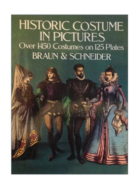 英文原版 Historic Costume in Pictures 历史服饰摄影书 服装设计 图解指南 Braun & Schneider英文版 进口英语原版书籍