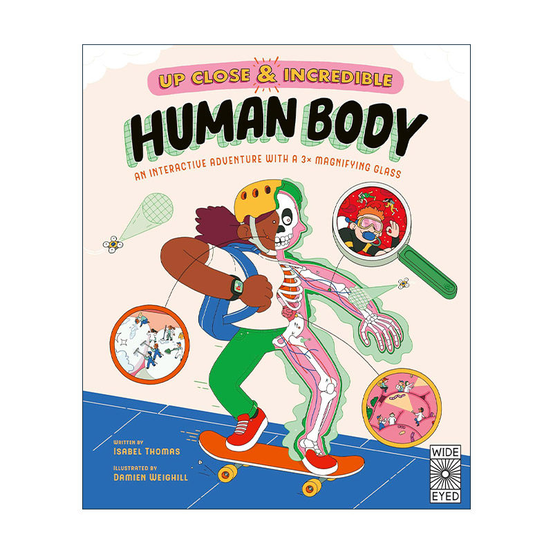 英文原版 Up Close and Incredible 放大看看不可思议的身体 儿童科普百科精装绘本 附3个放大镜 英文版 进口英语原版书籍