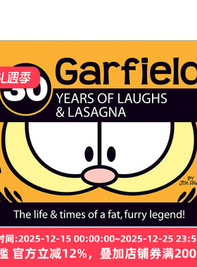 加菲猫经典趣味幽默漫画传记 精装 30 Years of Laughs and Lasagna Garfield Jim Davis 英文原版人物传记 进口英语书籍