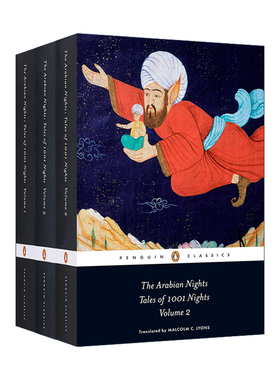 英文原版 The Arabian Nights Tales of 1 001 Nights 天方夜谭 一千零一夜 3册 Penguin Classics企鹅经典 英文版 进口原版书籍
