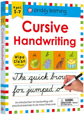 擦擦书 书写 Wipe Clean Workbook Cursive Handwriting 可重复擦写英文书写练习册 英文原版进口英语书籍