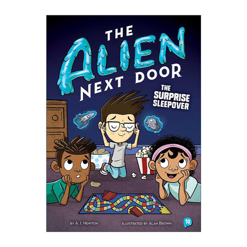 英文原版 The Alien Next Door 10 the Surprise Sleepover 隔壁的外星人10 英文版 进口英语原版书籍