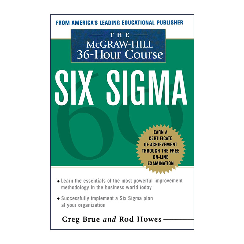 英文原版 Six Sigma The McGraw-Hill 36-Hour Course麦格劳希尔全方位经理人36小时实务进修课程 六西格玛 进口英语原版书籍