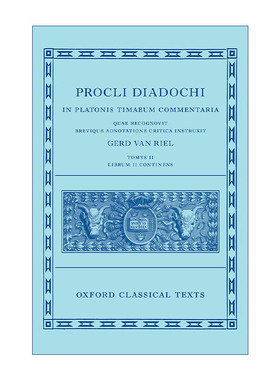 普罗克鲁斯 论柏拉图蒂迈欧篇 卷二 精装 Proclus Commentary on Timaeus Book 2 英文原版哲学读物 进口英语书籍
