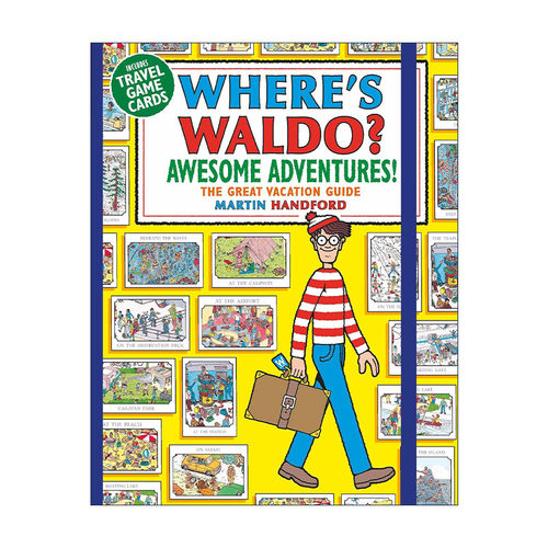 英文原版 Where's Waldo Awesome Adventures 沃尔多在哪里 精彩的冒险 儿童趣味游戏活动书 迷宫 英文版 进口英语原版书籍