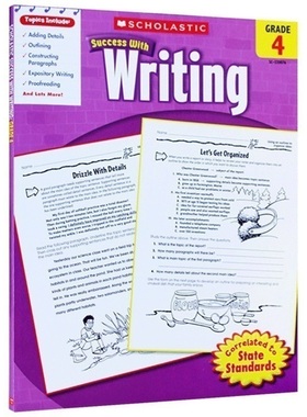 学乐英语写作练习册 四年级 Scholastic Success with Writing 4 学乐成功系列 英文原版英语教材 小学生家庭辅导练习册