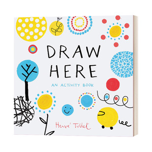 Here 儿童艺术启蒙绘本 画在这里 英文原版 进口英语书籍 一本活动书 Draw