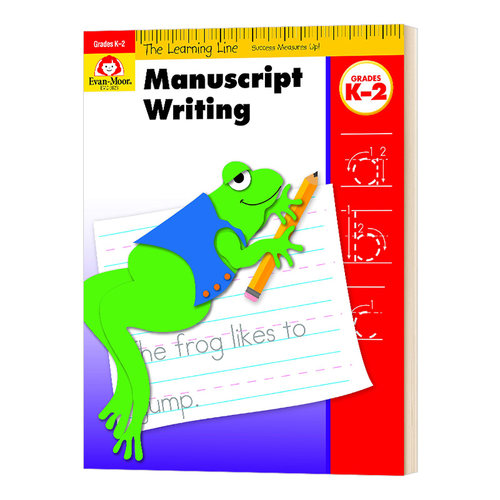学习起跑线 基础书写 幼儿园大班至二年级 Evan Moor The Learning Line Manuscript Writing 英文原版美国加州英语教辅 进口书