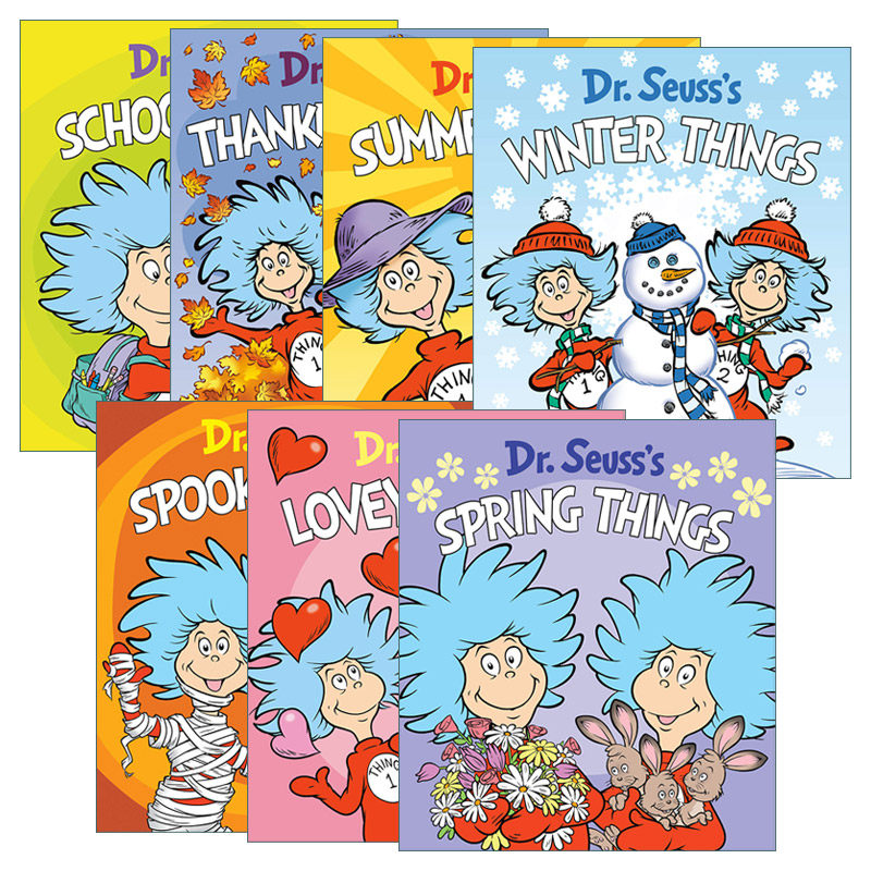 英文原版 Dr. Seuss's Things 苏斯博士的东西系列7册 儿童英语启蒙早教纸板书 撕不烂 低幼适龄版图画书 帽子里的猫主角 英文版