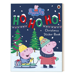 小猪佩奇 嗬吼吼 圣诞贴纸书 Peppa Pig Ho! Ho! Ho! Christmas Sticker Book 英文原版儿童益智游戏绘本 进口英语书籍