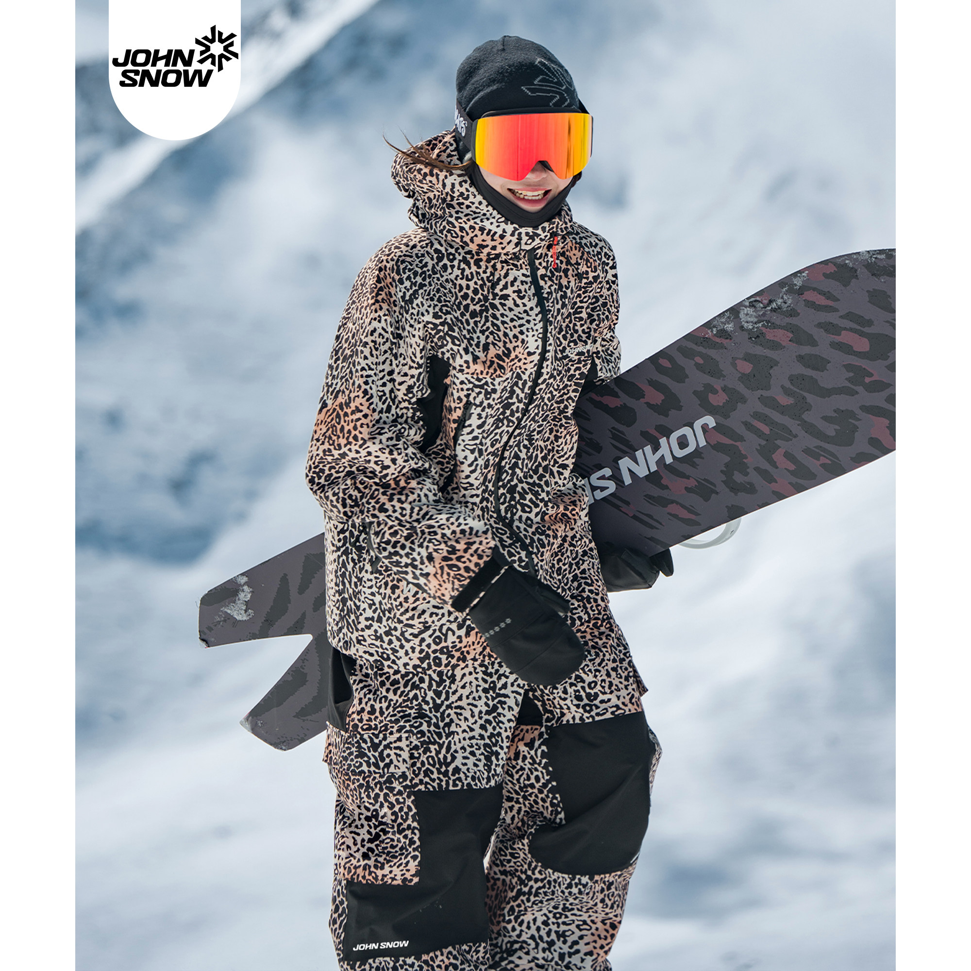John Snow滑雪套装男女耐磨防雪全压胶印花滑雪服