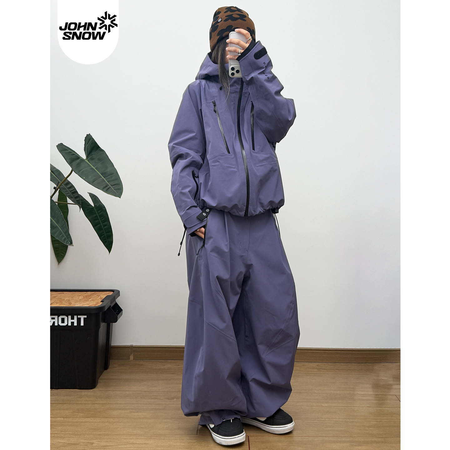 John snow滑雪服套装25新款硬壳专业单板防水耐磨冲锋衣男女同款