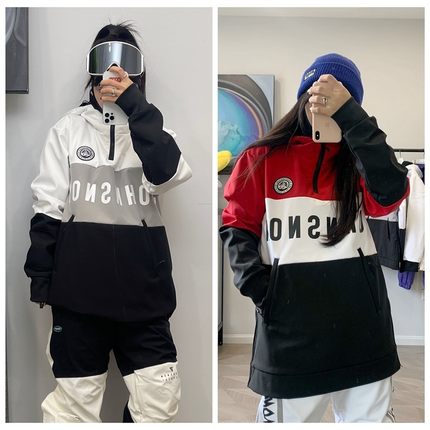 john snow单板滑雪服女男套装卫衣套头帽衫雪裤防水加厚保暖小众