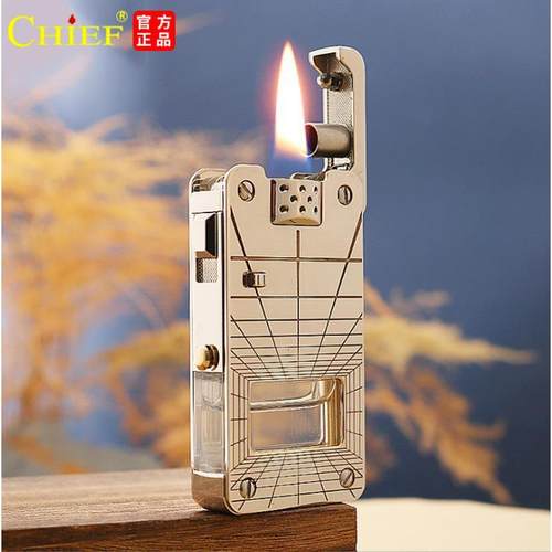 高端二代龙舌煤油打火机自动点火