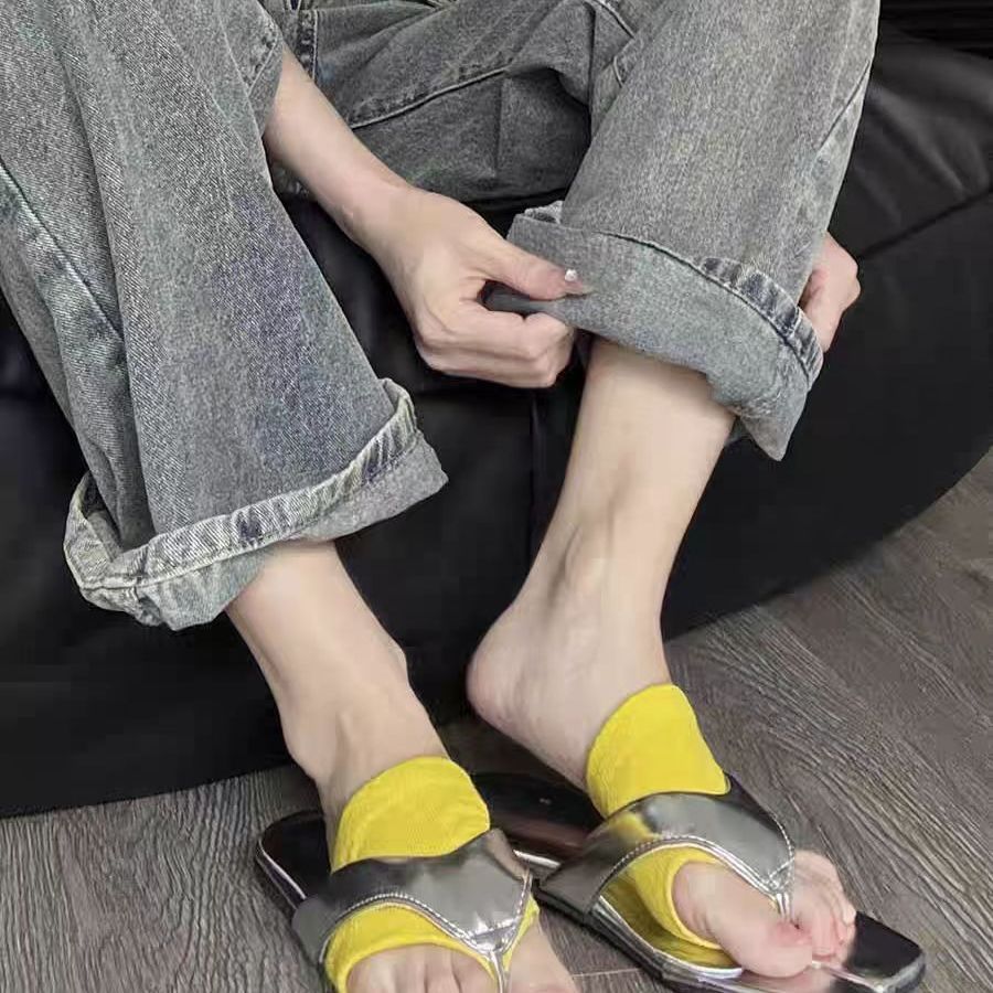 夏季薄款半掌袜女半截人字拖鞋袜子二趾分趾夹拖凉鞋比基尼袜