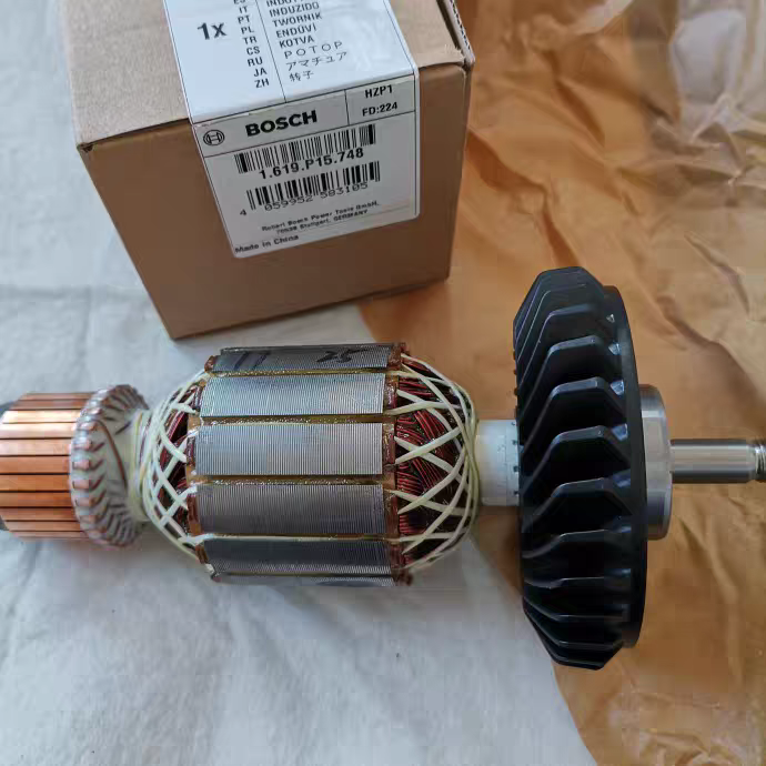 原装博世角磨机转子GWS2200-180/230磨光机切割机钻子原厂零配件