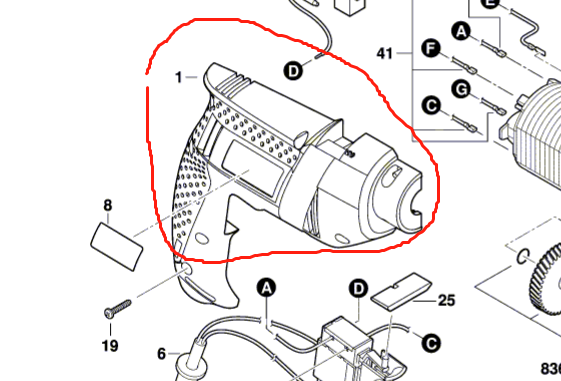 Bosch博世冲击钻正品原装配件GSB 570\500RE\TSB 5500\1300机器壳