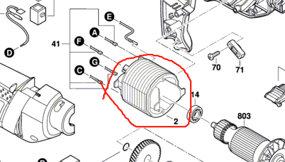 Bosch博世正品原装配件GSB 550\570\500RE\TSB 5500\1300定子