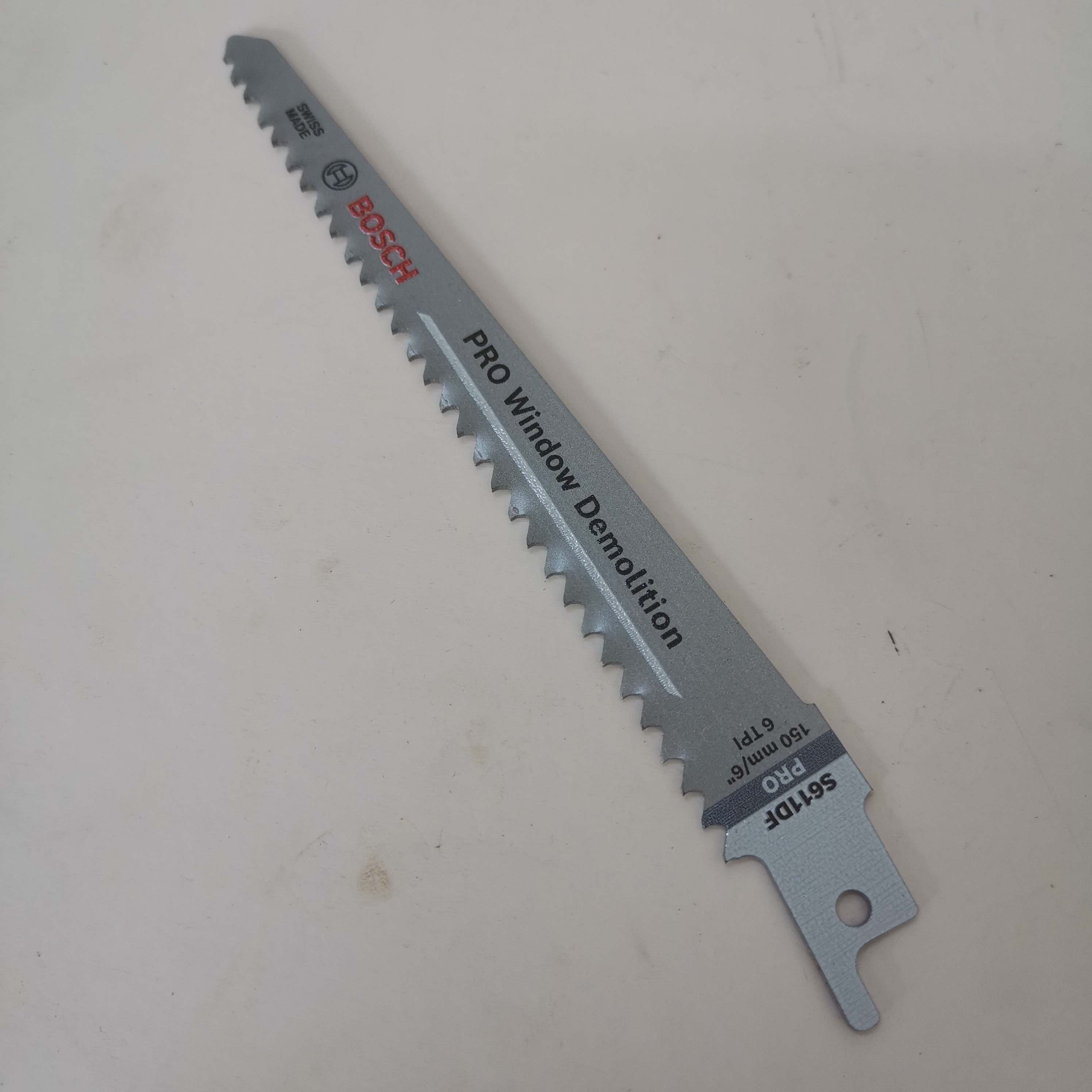 博世瑞士马刀锯条S611DF 木材木板带金属铁钉塑料往复锯片150mm