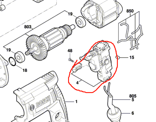 Bosch博世电钻正品原装配件GBM 13-2RE开关
