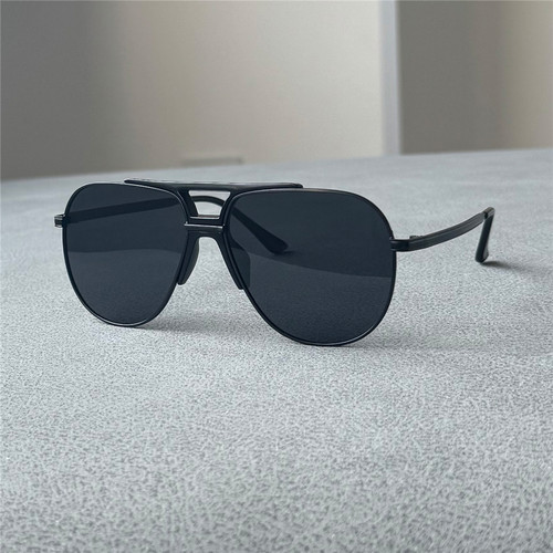 金属双梁蛤蟆偏光太阳镜