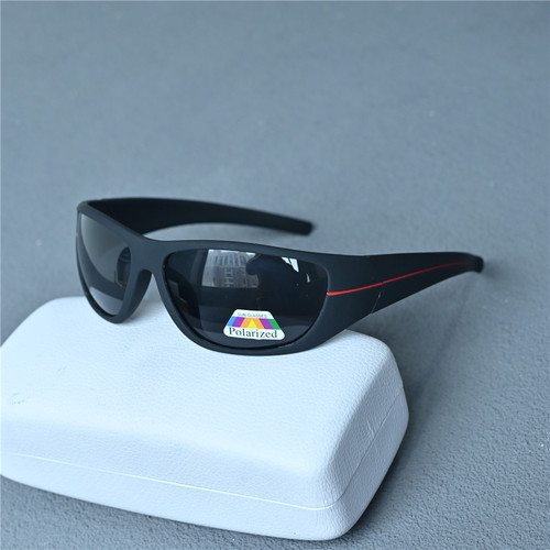 时尚弹性黑色偏光墨镜男女骑行防风镜太阳镜术后护目镜深黑色遮阳