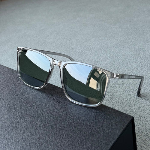 伊沃弗超轻男士偏光太阳镜女士方形墨镜透明框墨绿黑色豹纹百搭