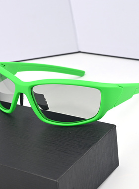 小清新绿色女士偏光墨镜变色太阳镜男士女款小脸骑行眼镜时尚粉色