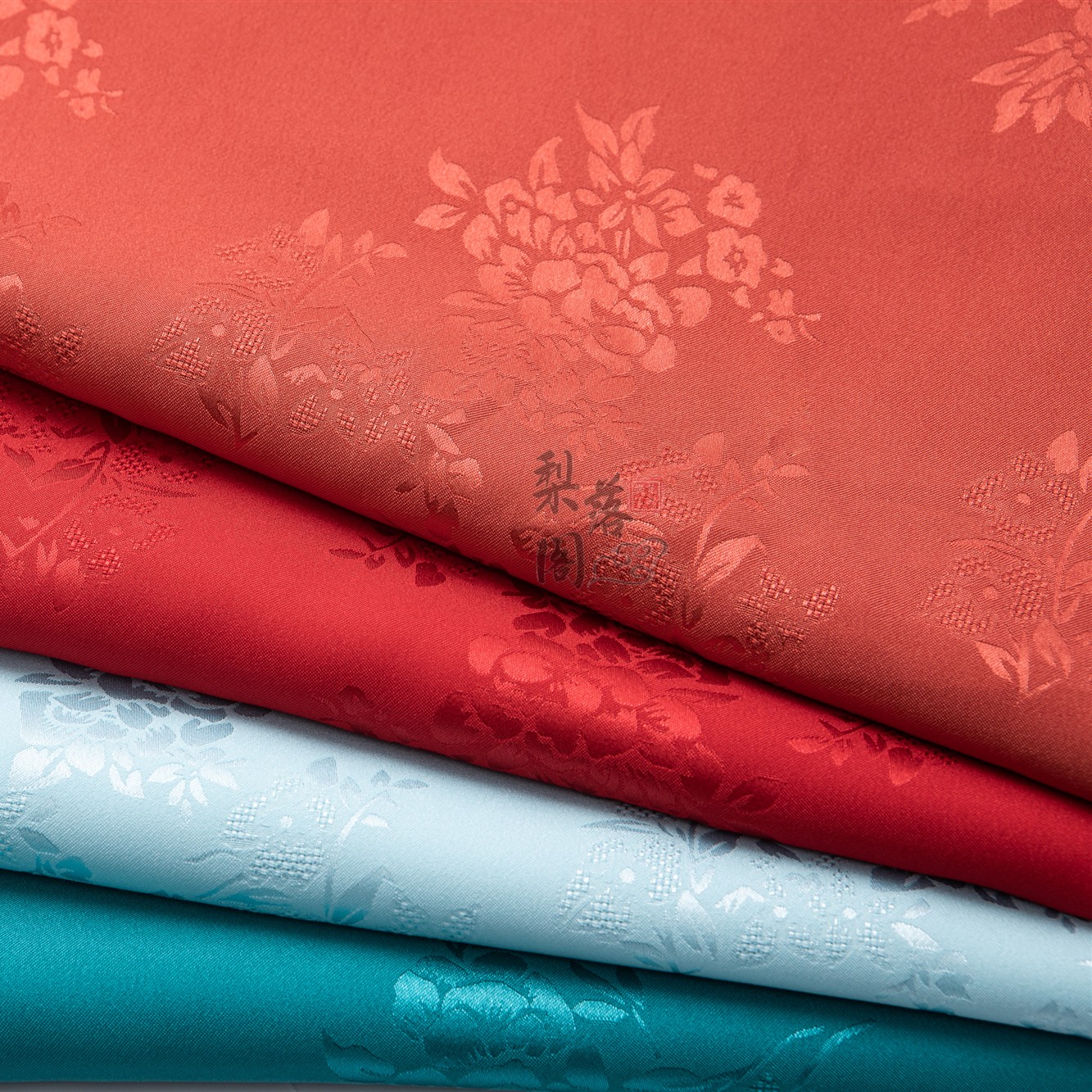 2305#缎子面料植物提花布料古装连衣裙民族风镂空暗纹花朵中式cos