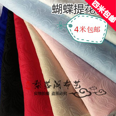 蝴蝶蹁跹-全涤重磅提花布料时装浮雕立体凸面纹梭织DIY┃梨落阁