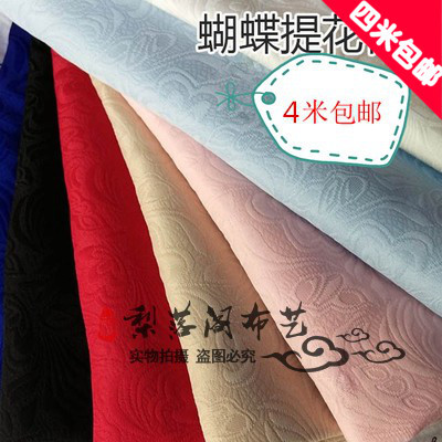 蝴蝶蹁跹-全涤重磅提花布料时装浮雕立体凸面纹梭织DIY┃梨落阁