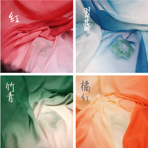 渐变雪纺多色演出舞蹈服布置