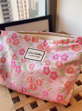 ins小众高级感中国风化妆包女便携大容量内胆收纳包护肤品洗漱包