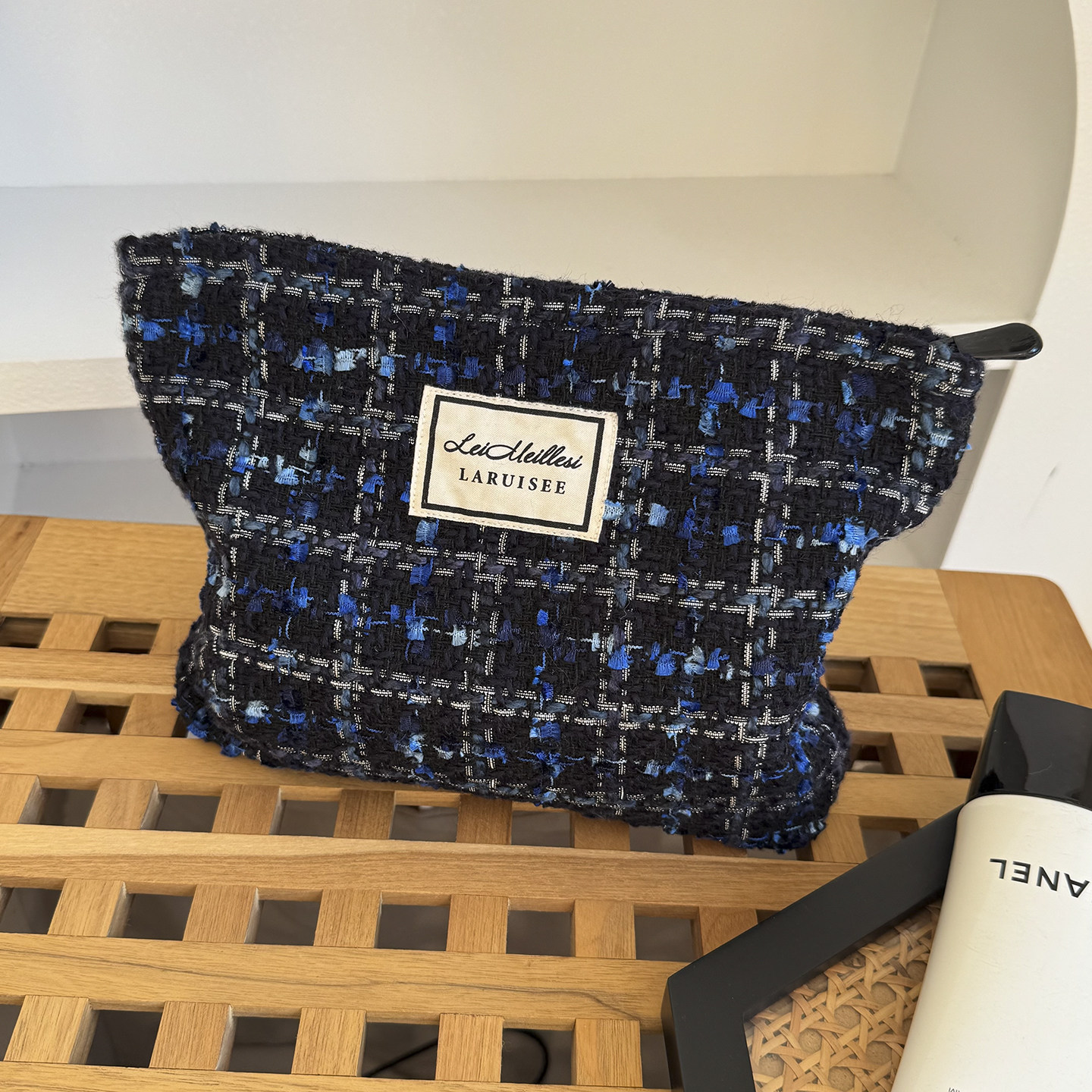 小香风化妆包高级感ins女编织纹便携大容量新款旅行护肤品收纳包,收纳整理,化妆包,淘宝优惠券,粉丝福利购,淘宝优惠卷