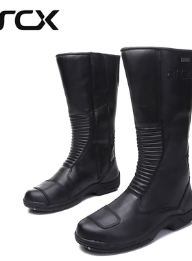 雅酷士/arcx长筒皮鞋机车鞋摩托车靴赛车防摔鞋铁骑骑行鞋礼宾靴
