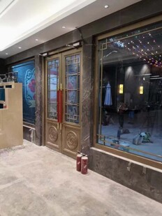 马鞍山肯德基门厂家店铺门高档商铺门铝合金玻璃门地弹簧门直销