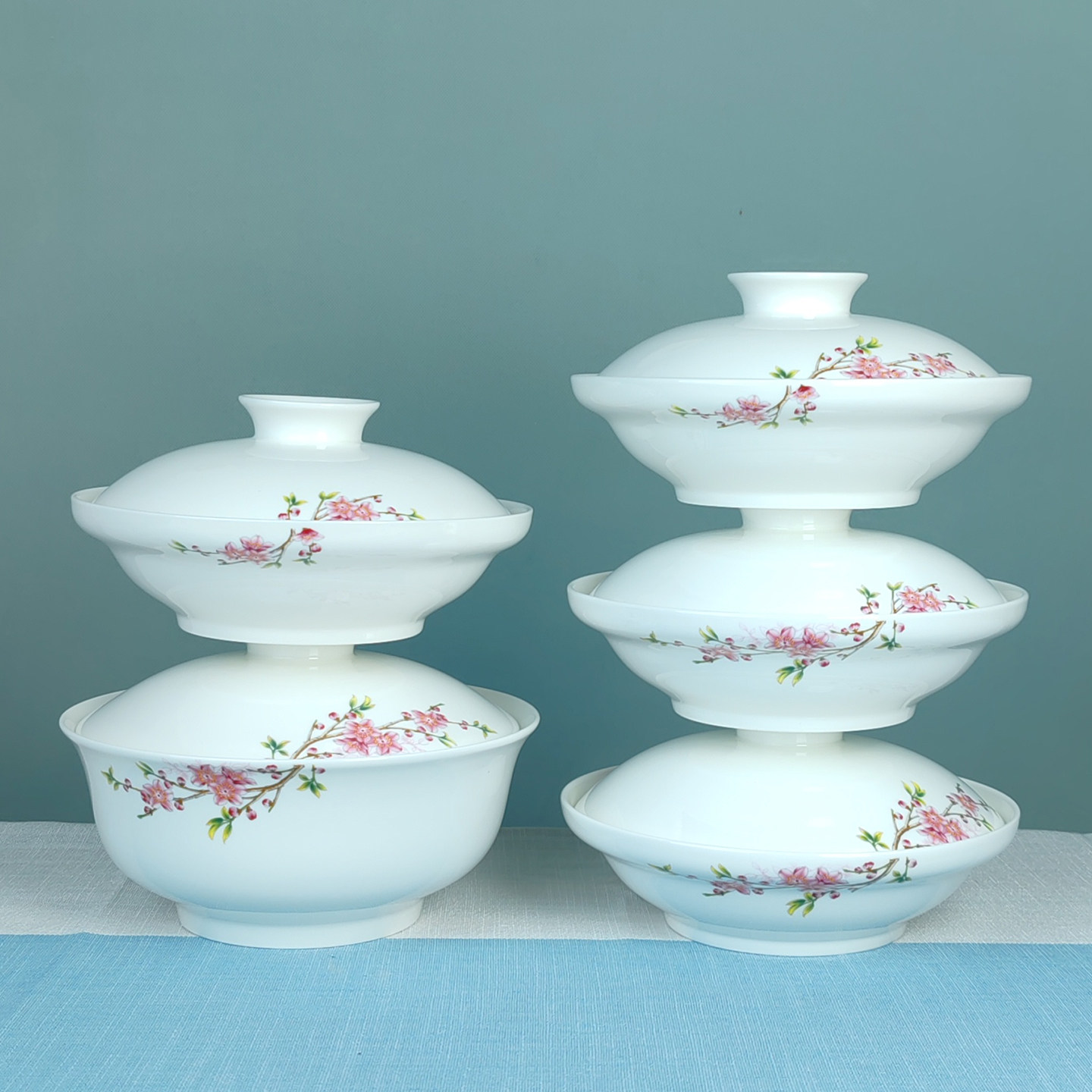 景德镇家用盘子带盖汤碗菜盘餐具合器套装陶瓷器米饭面碗可微波炉,餐饮具,盘,淘宝优惠券,粉丝福利购,淘宝优惠卷