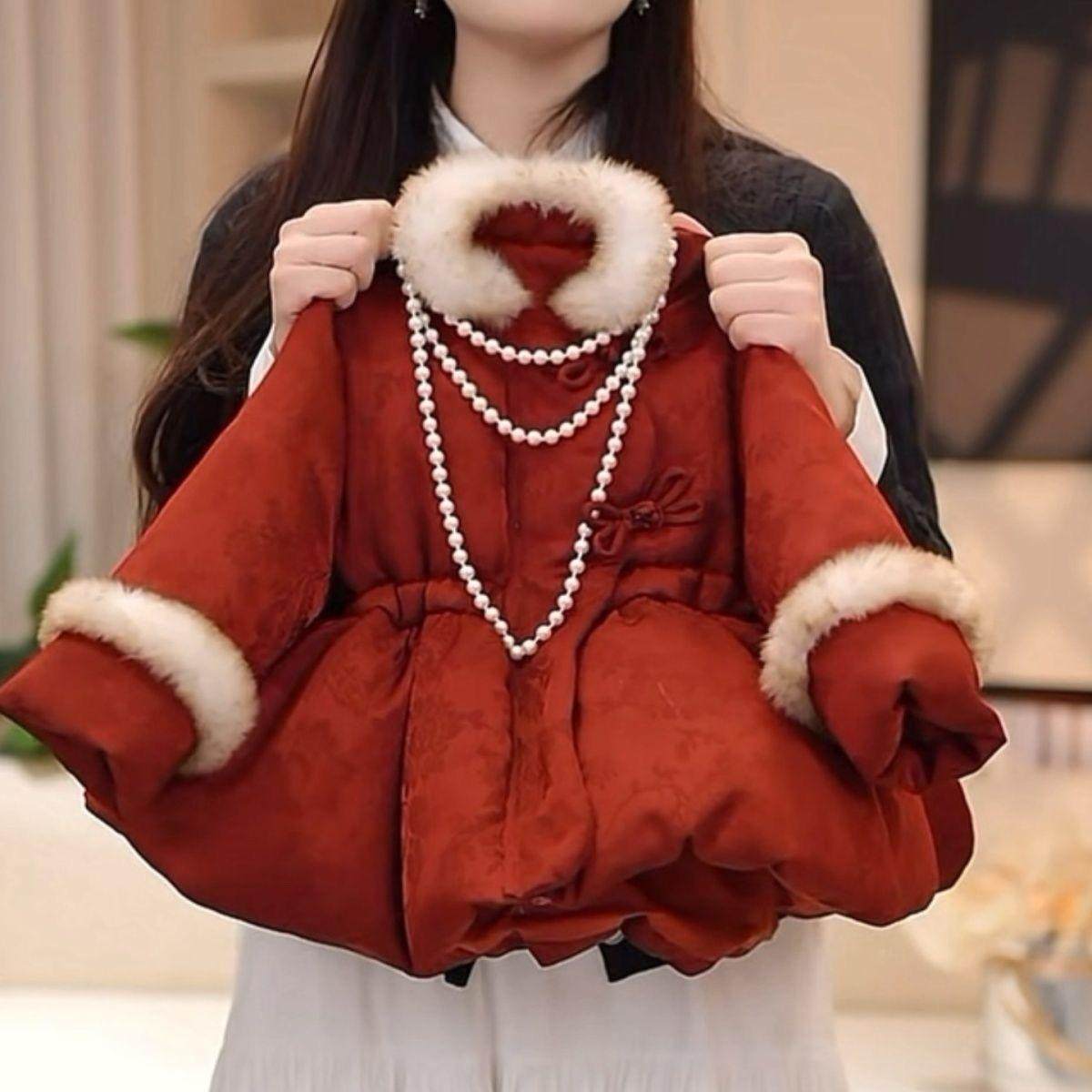 其他女童加厚冬季新中式国风棉服