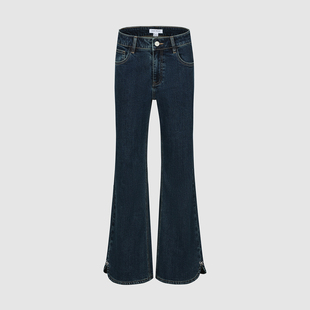 UR国内代购2025秋季女装复古休闲蝴蝶结饰喇叭牛仔长裤UYL850213