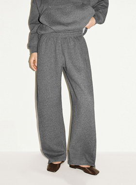 UR国内代购2025冬季女装休闲风简约日常松紧腰弯刀裤UWH650097