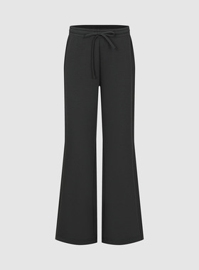 UR国内代购2025冬季女装休闲风简约松紧腰抽绳喇叭裤UWB650010